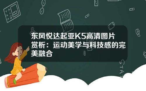 东风悦达起亚K5高清图片赏析：运动美学与科技感的完美融合