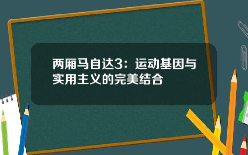 两厢马自达3：运动基因与实用主义的完美结合