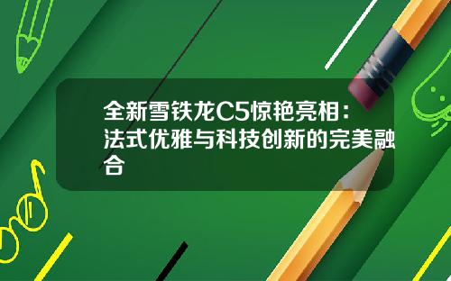 全新雪铁龙C5惊艳亮相：法式优雅与科技创新的完美融合