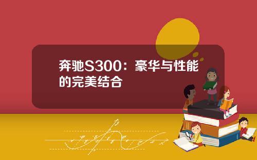 奔驰S300：豪华与性能的完美结合