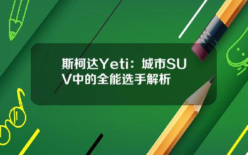 斯柯达Yeti：城市SUV中的全能选手解析