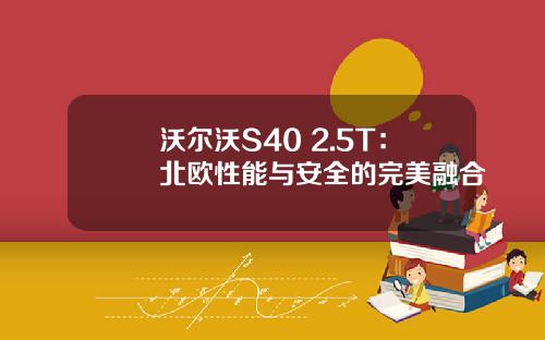 沃尔沃S40 2.5T：北欧性能与安全的完美融合