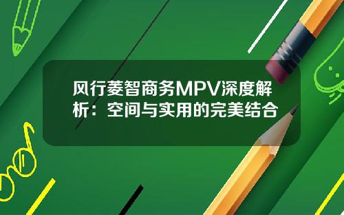 风行菱智商务MPV深度解析：空间与实用的完美结合