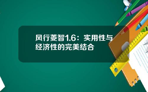 风行菱智1.6：实用性与经济性的完美结合