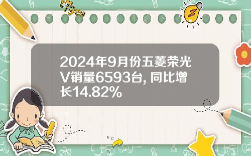 2024年9月份五菱荣光V销量6593台, 同比增长14.82%
