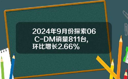 2024年9月份探索06 C-DM销量811台, 环比增长2.66%
